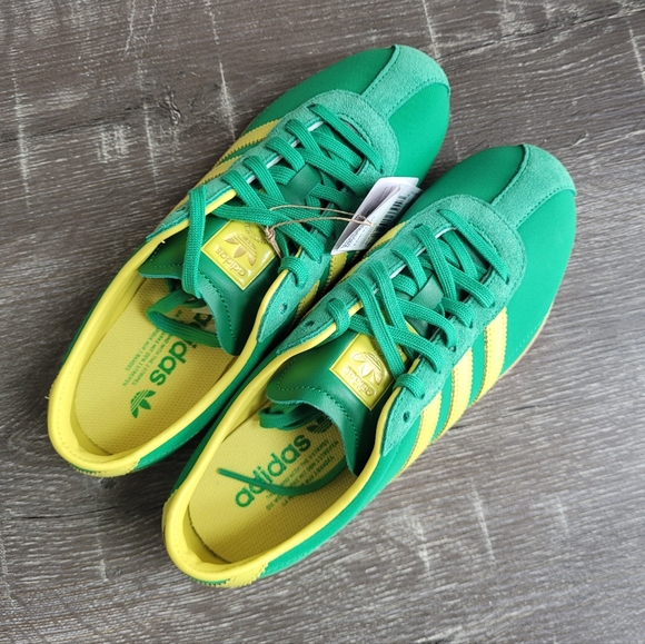 ADIDAS Green Yellow Tokyo Slim Lace Up Sneakers Size 7.5 - Picture 9 of 16